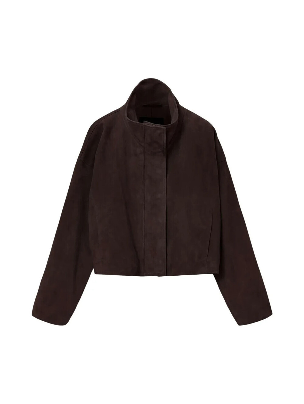 NEW, AllSaints Ryder Leather Jacket in Bitter Brown Sz XS #SJ2650